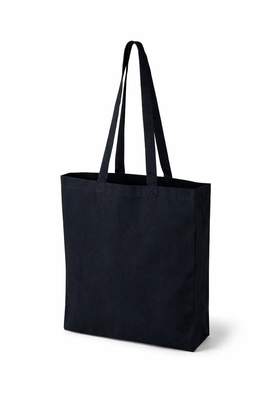 Torba bawełniana z dnem i bokami czarna 320 g/m²